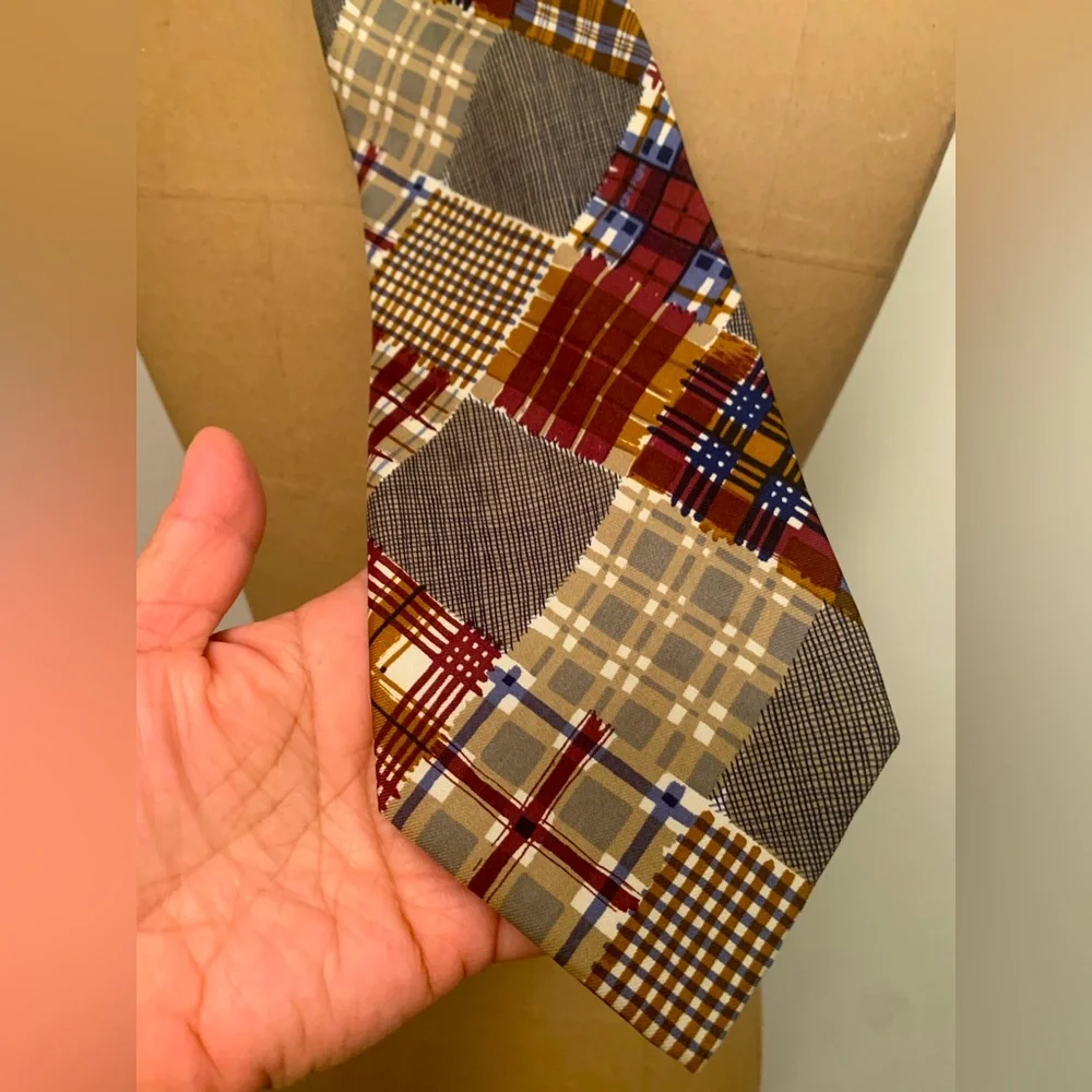 Joseph Abboud Italian patchwork Pure Silk Tie
